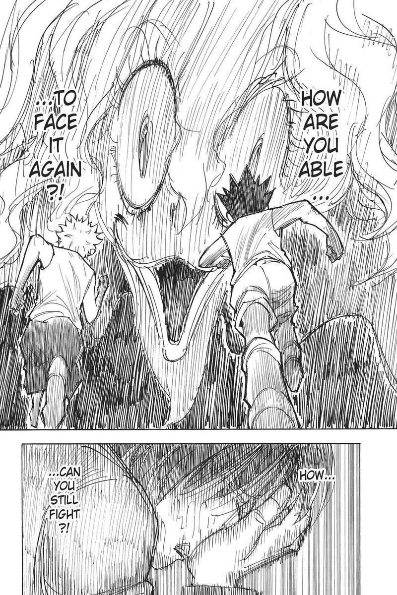 bibiiking11's tweet photo. "succession war has too much text"
"manga is a visual storytelling medium"

it's not like togashi doesn't know how to use the medium he just choose a different approach with SW and trust me in no way such a complex arc could have less words unless you want a mickey mouse politics https://t.co/FjBz3hyjuY
