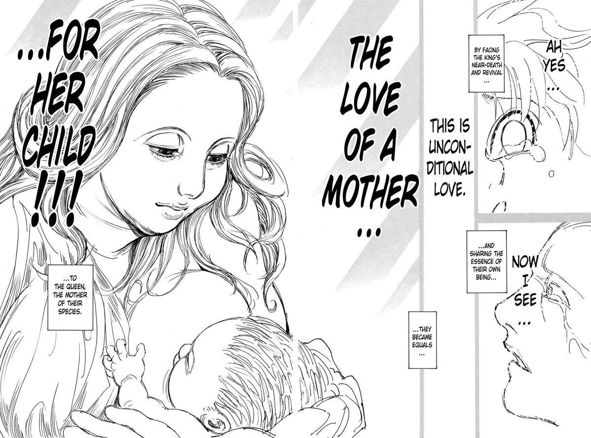 bibiiking11's tweet photo. "succession war has too much text"
"manga is a visual storytelling medium"

it's not like togashi doesn't know how to use the medium he just choose a different approach with SW and trust me in no way such a complex arc could have less words unless you want a mickey mouse politics https://t.co/FjBz3hyjuY