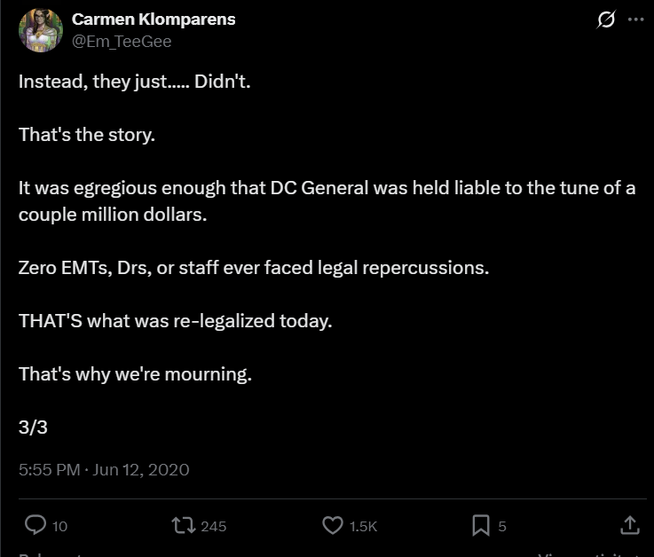 Em_TeeGee's tweet photo. Reposting a thread of mine from 6 years ago, on June 12, 2020, when it was ruled that healthcare providers could legally discriminate against people on the basis of sexual orientation/gender identity.

This isn't hypothetical, this is real life, where bigoted doctors do kill us https://t.co/13tYZASRTB