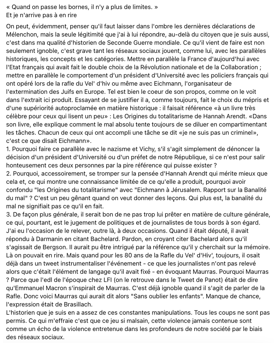 DenisPeschanski's tweet photo. @stertrais Il y a quelque temps j'avais listé quelques erreurs historiques alors même qu'on en fait un homme de grande culture. C'était au moment de sa remise en cause du président de l'université de Lille. Il les a multipliées depuis. https://t.co/lIkNPkWi62