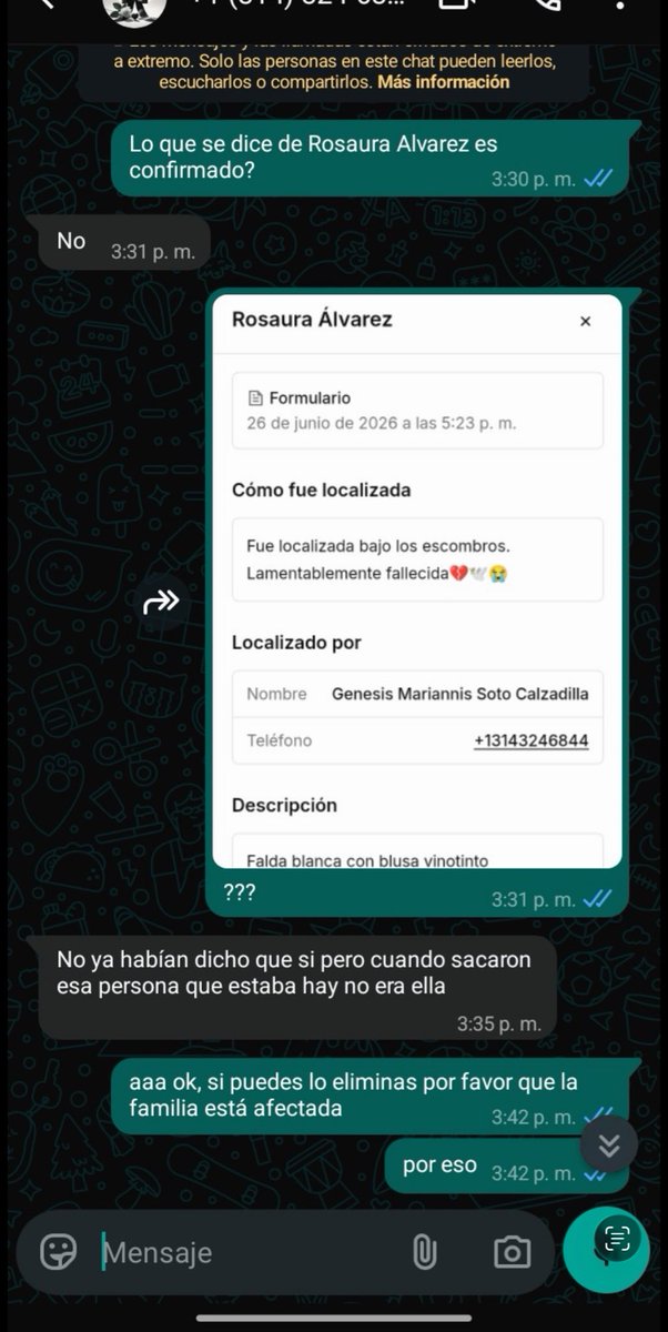 quejestovalee's tweet photo. ROSAURA ÁLVAREZ SIGUE DESAPARECIDA‼️‼️ no está muerta, la persona que encontraron no era ella, Por favor ayúdennos a difundir esto, gracias por compartir, todo suma 🙏

si saben algo +56930739111 https://t.co/iM9BiVN99A