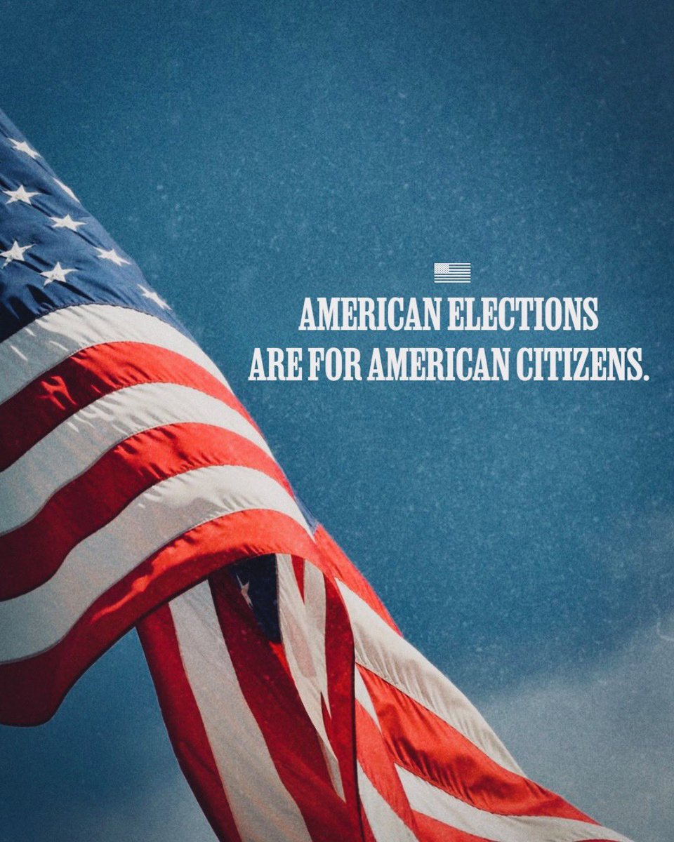 DHSgov's tweet photo. It’s simple: only American citizens should decide American elections.

Secure our elections. Pass the SAVE America Act. https://t.co/EmeTke0zt3