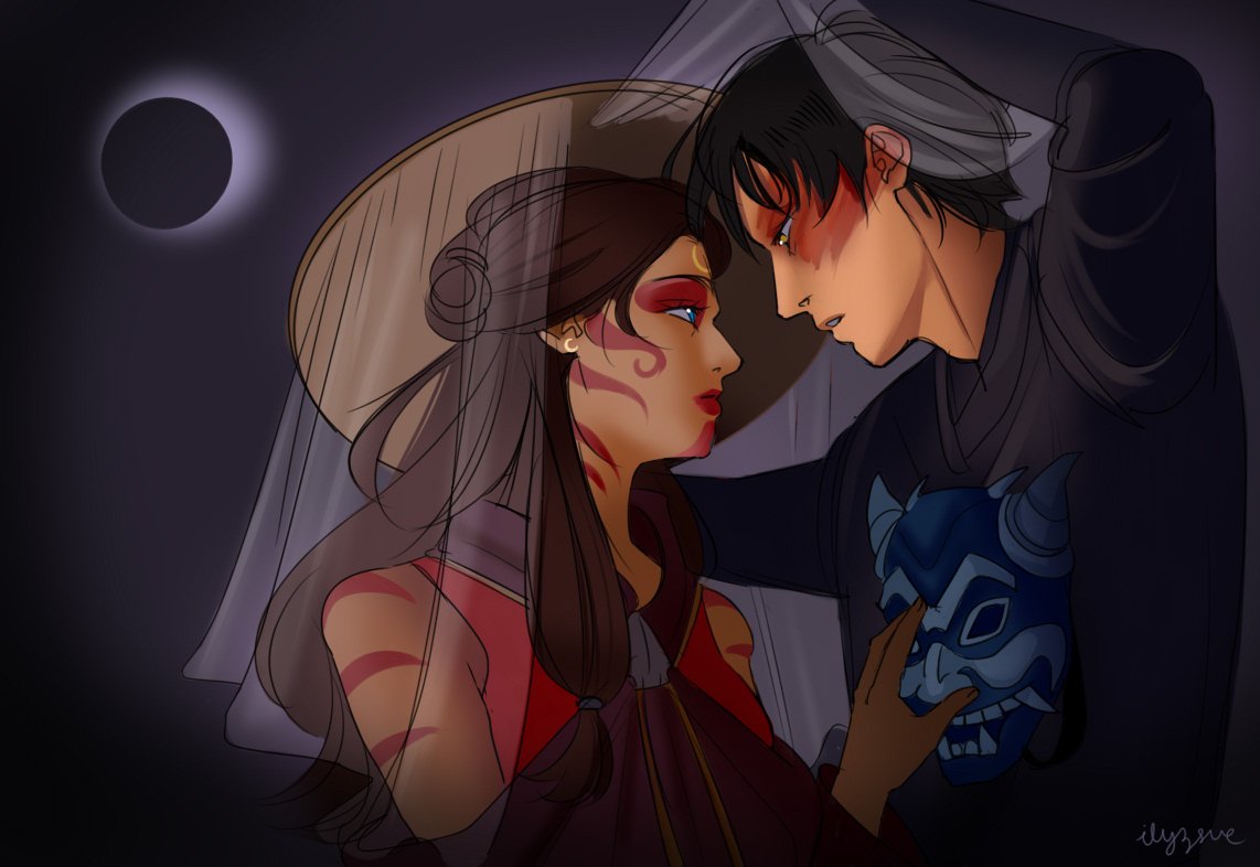 ilyzsue's tweet photo. #Zutara 🌊🔥 | The Painted Lady and her sidekick https://t.co/o9uS0fhceG