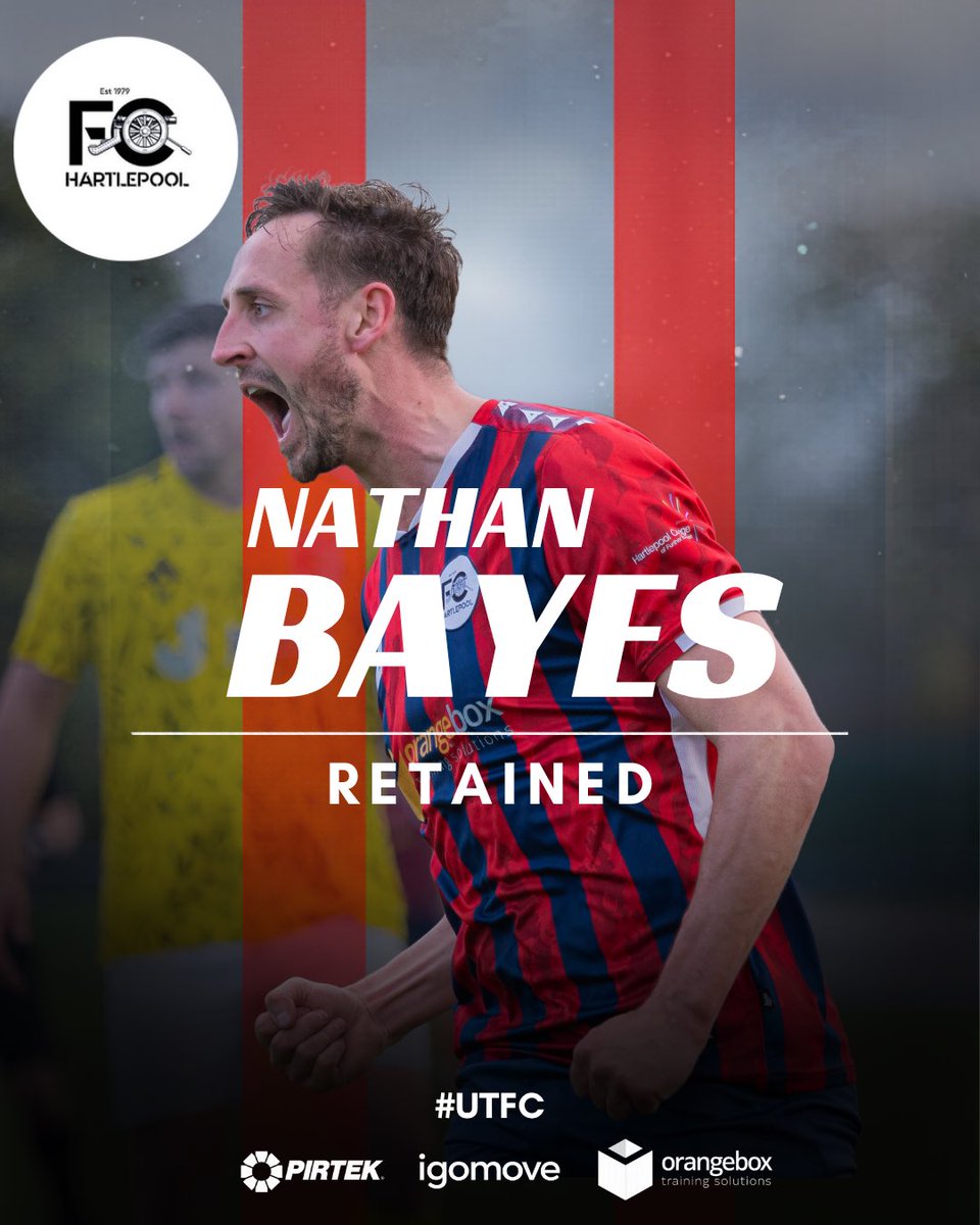 FC_Hartlepool's tweet photo. π RETAINED | NATHAN BAYES π
28 goals last season. β½π₯
One of the leagueβs most dangerous forwards has committed to FC Hartlepool for another season.
Bring on 2026/27. π΄π΅
#UTFC #Retained https://t.co/phcspSka1t