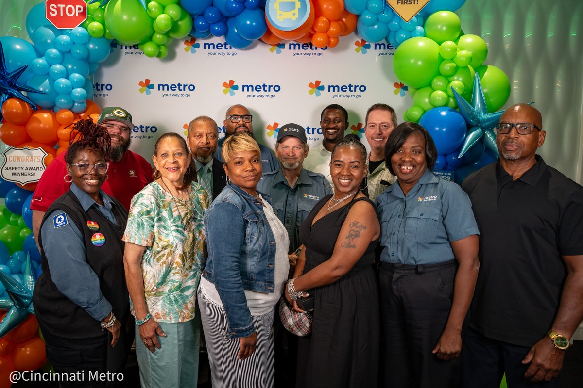 cincinnatimetro's tweet photo. Congratulations to all of our 2025 Safety Award recipients, and thank you to every Metro team member who helps keep our riders, coworkers, and community safe every trip, every day. https://t.co/AUKUnBlaVY