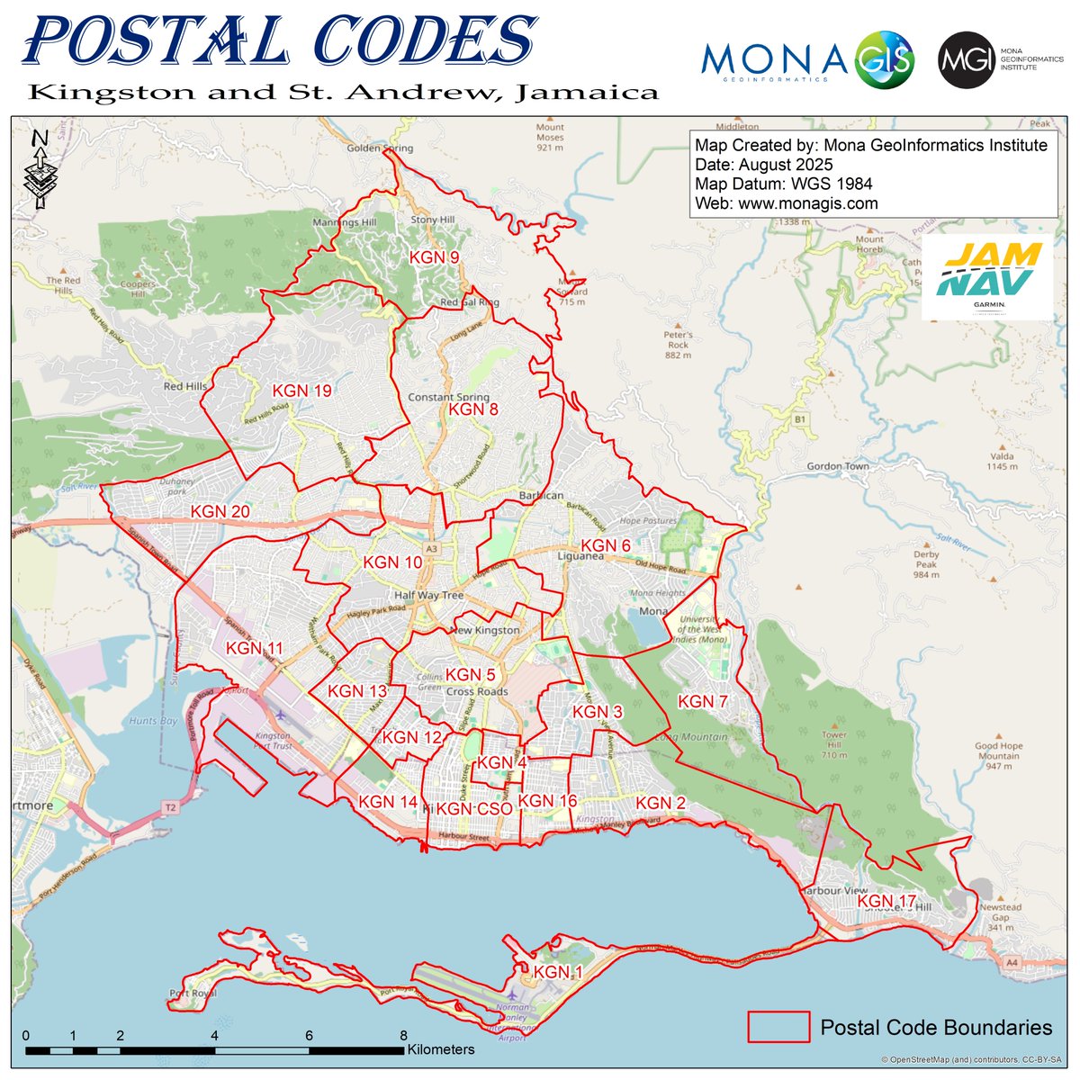 MGIMona's tweet photo. Kingston 5, 6, 8, 10... which one are you actually in? 👀🇯🇲

The Postal Code boundaries across Kingston &amp; St. Andrew!

Created by @MGIMona

📍Download the map: https://t.co/ZOSWK7uxrP

#Jamaica #GIS #Kingston #Mapping #Geography #GISinJamaica #WorldCup #Maps #Maps #PostalCodes https://t.co/nby7XOlqg4