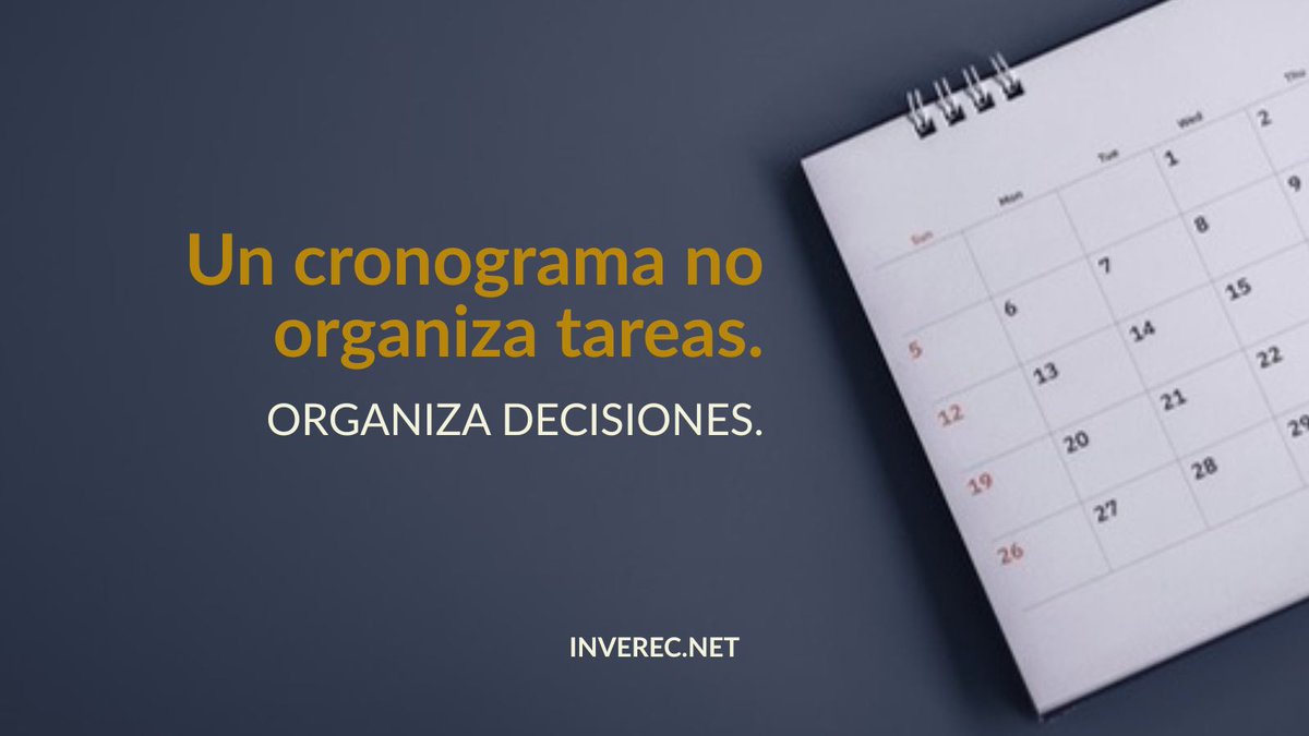InversionesRec's tweet photo. 6/6
💡 Los mejores cronogramas no intentan predecir el futuro.

Ayudan a identificar qué decisiones no pueden seguir esperando. https://t.co/ibm1w49qMk