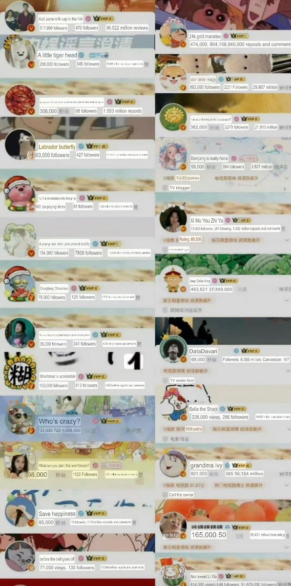 lcvhiu's tweet photo. Some Xiao Zhan yxhs that slander Yibo like every time he appears. All of them join in spreading false rumors about him. There are still more, need to update. https://t.co/ntQULlK7Ua