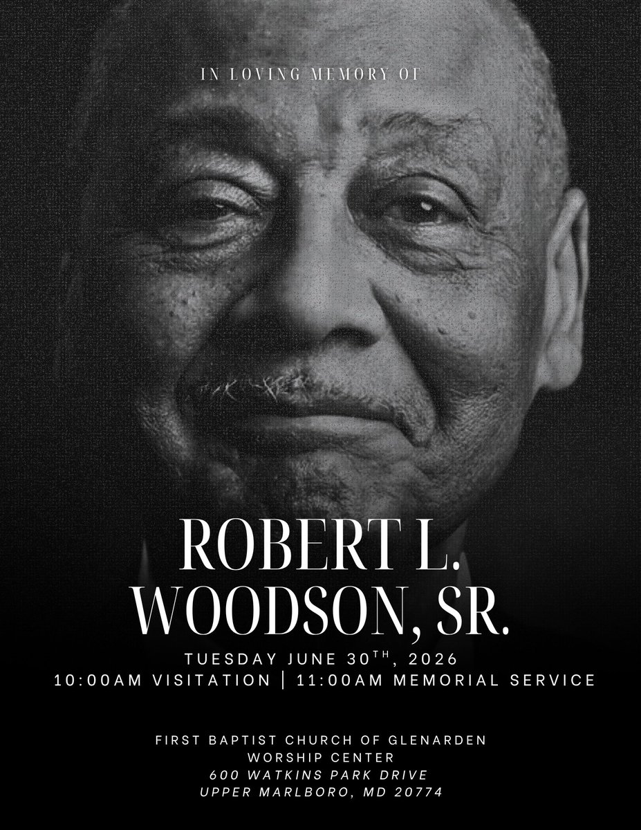 BobWoodson's tweet photo. Please join us as we honor the extraordinary leadership and lasting impact of Bob Woodson. The memorial service will begin tomorrow (Tuesday, June 30) at 10:00 a.m. at First Baptist Church of Glenarden International in Upper Marlboro, Maryland.

For those who cannot join us in person, the livestream will be available here: https://t.co/TpNwiLIFXZ