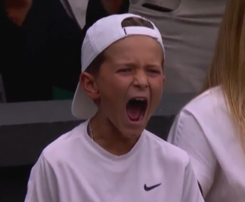 josemorgado's tweet photo. Stefan Djokovic is PUMPED. https://t.co/eiK8jQozL0