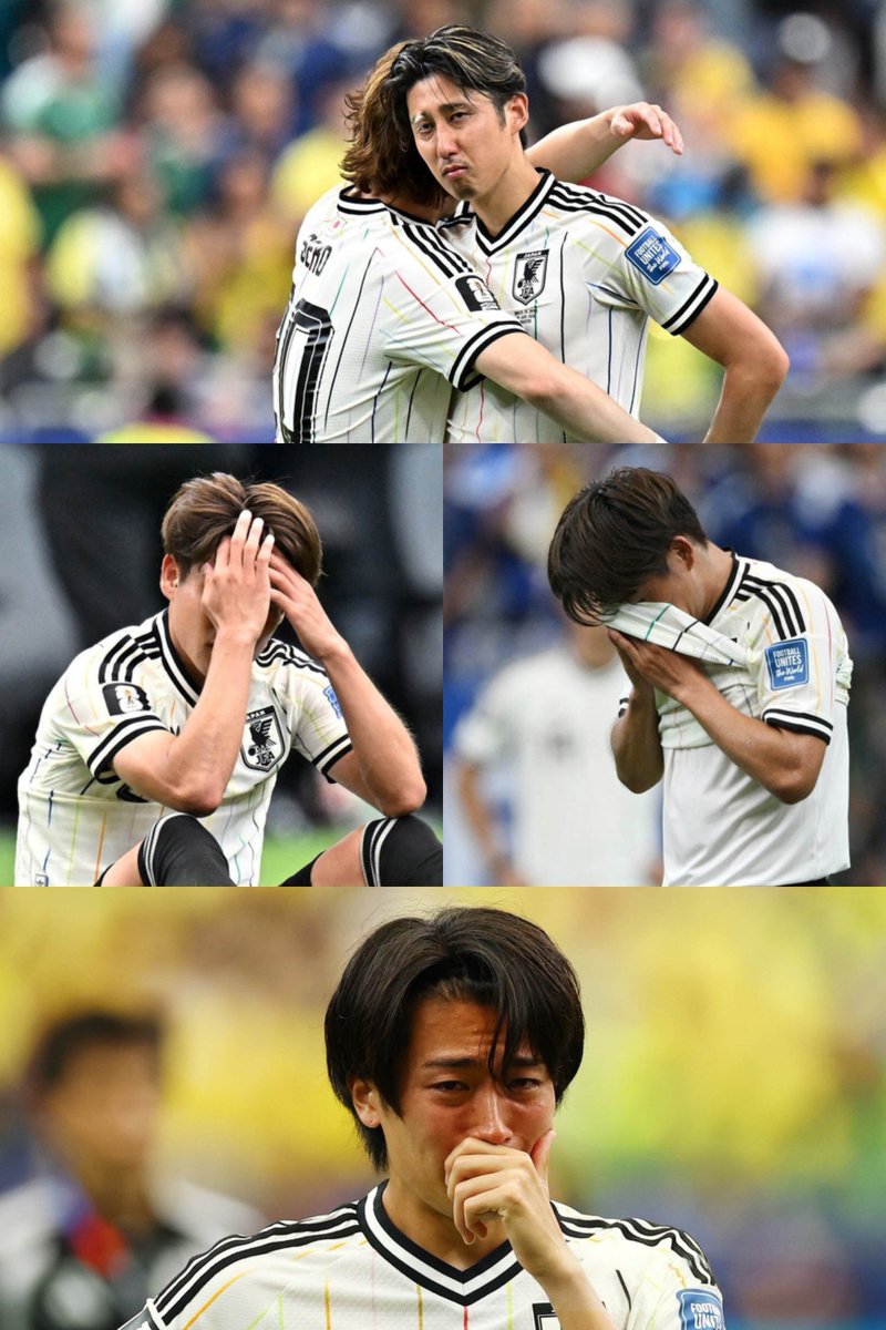 giraltpablo's tweet photo. 🇯🇵💔 La tristeza de los jugadores de Japón por quedar eliminados del Mundial 2026. El desconsuelo termina siendo igual de grande que la ilusión previa. https://t.co/qbq7Ke0tsm