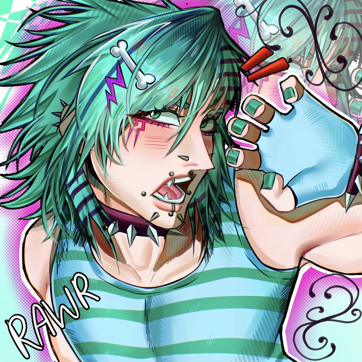 puvinz's tweet photo. scene boy kashimo dressed by kirara😚 this is also a remake of a drawing i did last year 

#kashimo #jjk https://t.co/RFWM1Ig6rf