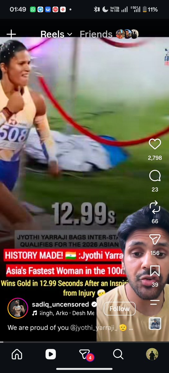 befikramusafir's tweet photo. One of the weird sides of Indian athletes doing well is the misinformation it comes with.

Content creators don't even verify and just start spreading random records.

No, Jyothi Yarraji is not the fastest Asian Woman and she has made no Asian record. https://t.co/LWb16lGOsg