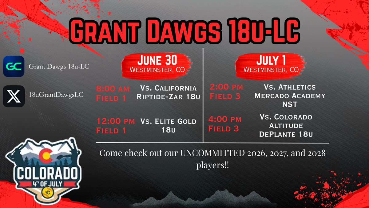 18uGrantDawgsLC's tweet photo. Games in Colorado start TOMORROW! Here is some player info: 
Come find us! 
@AngelinaPerez26 @WhisperHunt08 @MadisonOnstad @annika_dykstra5 @aubreyfet17 @Caelyncraft @StellaC99131 @Kylie_kara55 @SavannahWa41304 

@LineDsoftball @TopPreps @tagupSoftball @ScoutUrecruit @D1Softball https://t.co/GdPLqgG4yL