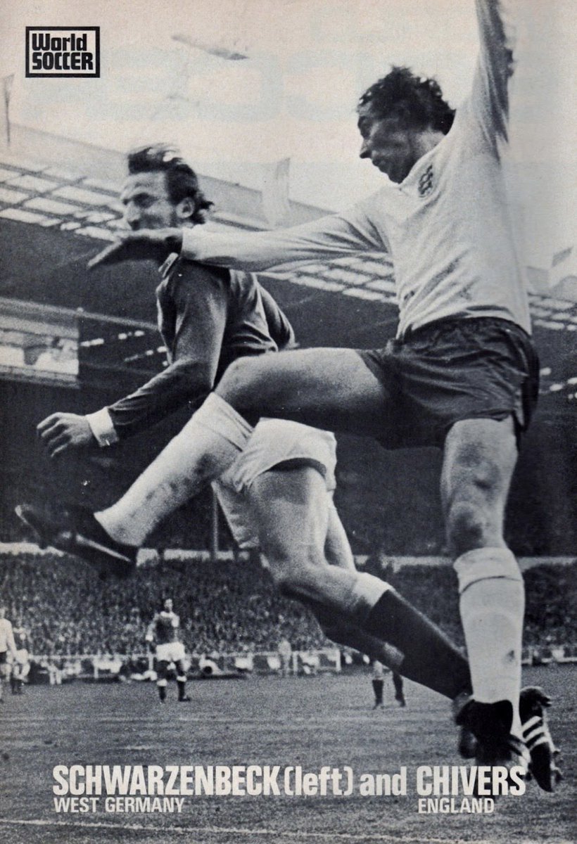 Theleaguemag's tweet photo. Hans-Georg Schwarzenbeck of West Germany, Martin Chivers of England https://t.co/sgIfbkVAoz