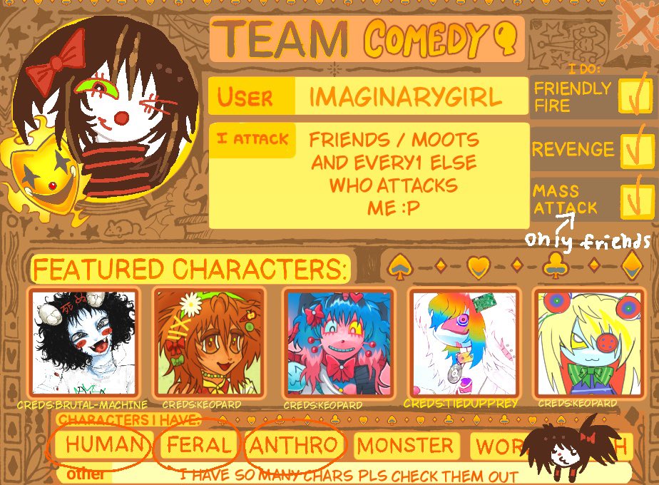 lolbitwildplays's tweet photo. #teamcomedy #artfight #ocart 
Follow meeee on art fight my friends  ^_^ https://t.co/p2r6MeuCRG