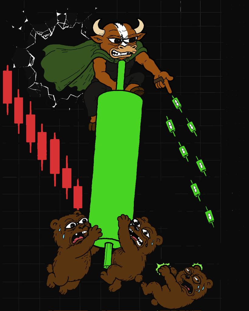 OPAyemid1st's tweet photo. Bears been pulling the chart down for too long, MUMU go fed up and guess what he did?.....yh... you got it right!

Mumu Raising the greens by all means!💪

My first entry for the @mumu_bull pumpfun bounty https://t.co/eMy1d1F44O