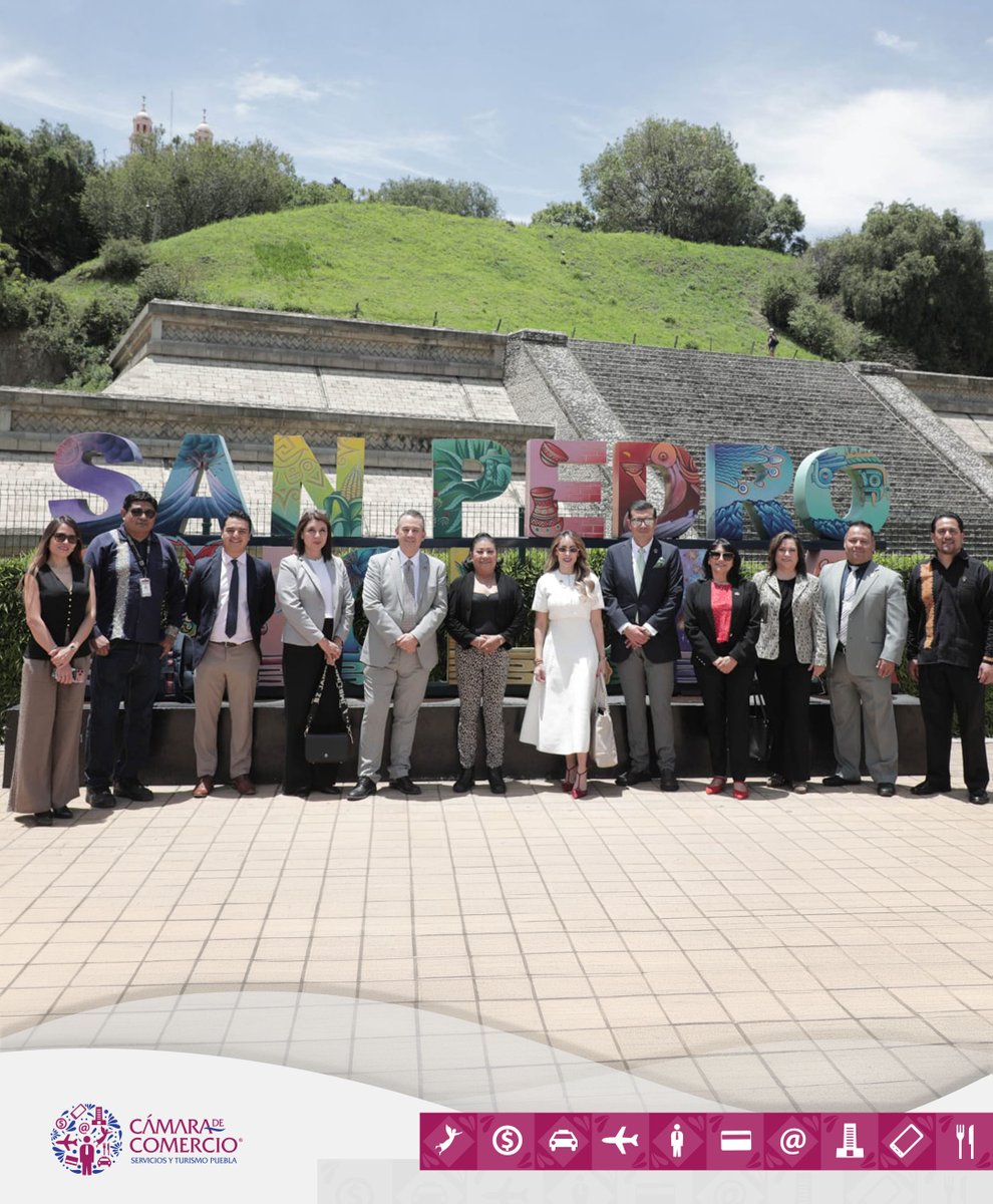 CANACOPUEBLA1's tweet photo. Realizamos una firma de convenio de colaboración entre la Cámara de Comercio, Servicios y Turismo Puebla y el Gobierno Municipal de San Pedro Cholula, presidido por su Presidenta Municipal,
@TonantzinFdz
. Esta acción representa un gran logro para la Cámara al ser el primer convenio que se suscribe con un ayuntamiento.  El objetivo es conjuntar esfuerzos para el desarrollo económico, la seguridad, la inversión y el empleo de los negocios del municipio.  Para que Puebla crezca en materia económica es fundamental la unión entre el sector empresarial y el público, por ello agradezco y reconozco la disposición de la Alcaldesa de trabajar de la mano con quienes conformamos este órgano empresarial.  También agradezco el acompañamiento del Director de Promoción y Relaciones Públicas de la Secretaría de Desarrollo Turístico del Estado, Juan Carlos Rincón Luis, en quien hemos encontrado un gran aliado, así como a la Secretaria de Turismo, Cultura y Desarrollo Económico, Nohemí Luna Jiménez y al Director de Desarrollo Económico Gerardo Sernas Palacios, de San Pedro Cholula, por su anfitrionía en el recorrido realizado por las calles del primer cuadro del municipio.  #CANACOPuebla #SanPedroCholula #DesarrolloEconómico #Puebla #Alianzas