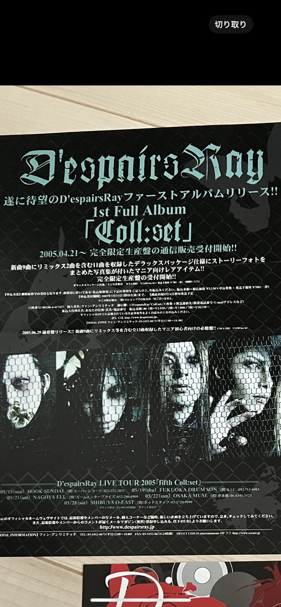 今更ながら思い出しましたが、D'espairsRayのCDにはよく「マニア向け
