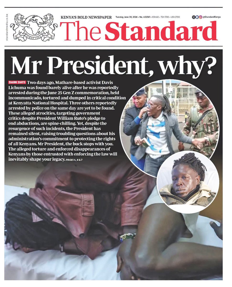 Wakabando's tweet photo. Ruto is a cornered, dangerously desperate tyrant. Our Unity will defeat Kasongo.  #TumainiLiko #FagiaWakoraWote #TuokoeKenya #RutoMustGo https://t.co/4TOFSAaAss