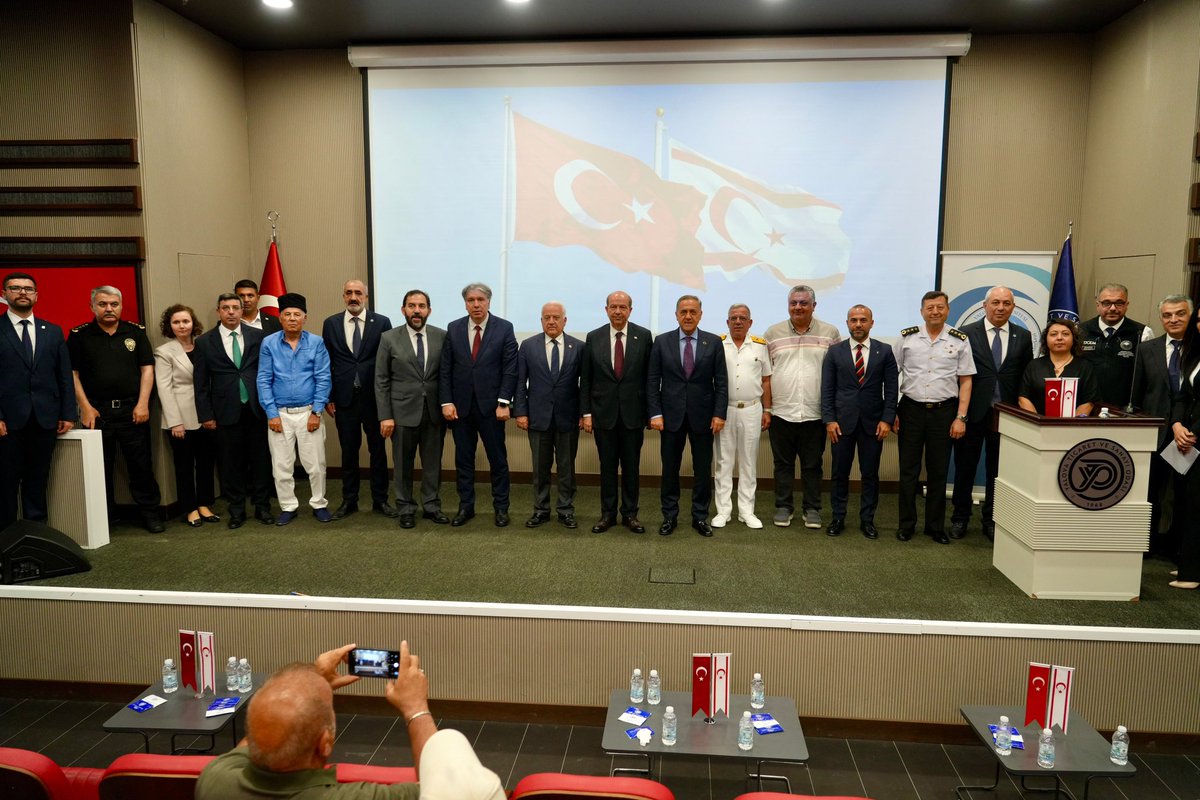 universityalova's tweet photo. Rektörümüz Prof. Dr. Mehmet Bahçekapılı, Kuzey Kıbrıs Türk Cumhuriyeti 5. Cumhurbaşkanı Sayın Ersin Tatar’ın katılımlarıyla gerçekleştirilen “Doğu Akdeniz’de Türk Varlığı ve Kuzey Kıbrıs Türk Cumhuriyeti’nin Stratejik Önemi” konulu programa katıldı. https://t.co/F2EDQn4XdF
