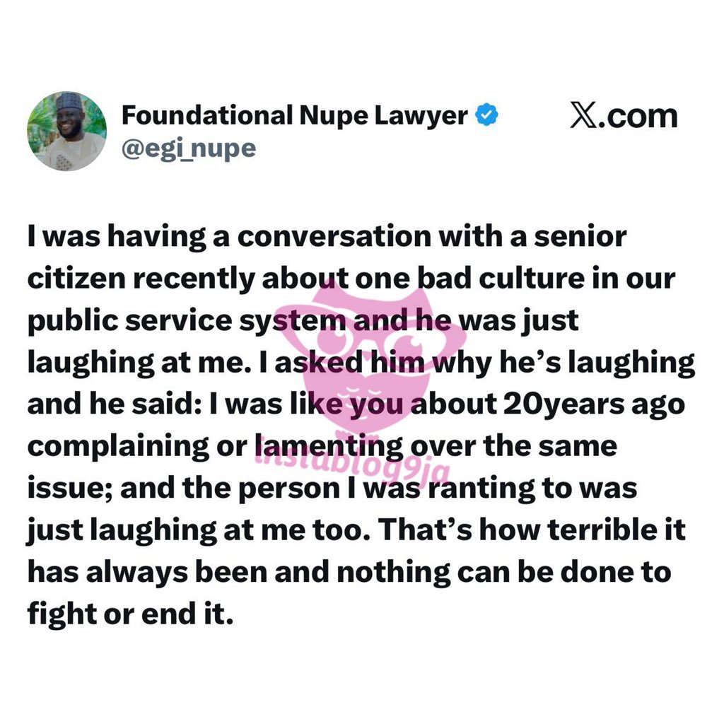 MrRaphael175's tweet photo. We are in deep trouble and mess in Nigeria — Lawyer concludes after a recent conversation with a senior citizen https://t.co/OyuwMhLTX1