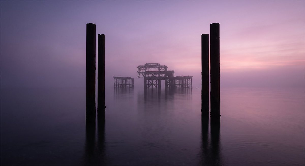 MrBrianRoe's tweet photo. Serenity of the amethyst haze.
#brighton #westpier  
Available as a signed A1 print. https://t.co/OLJeNa5Gao