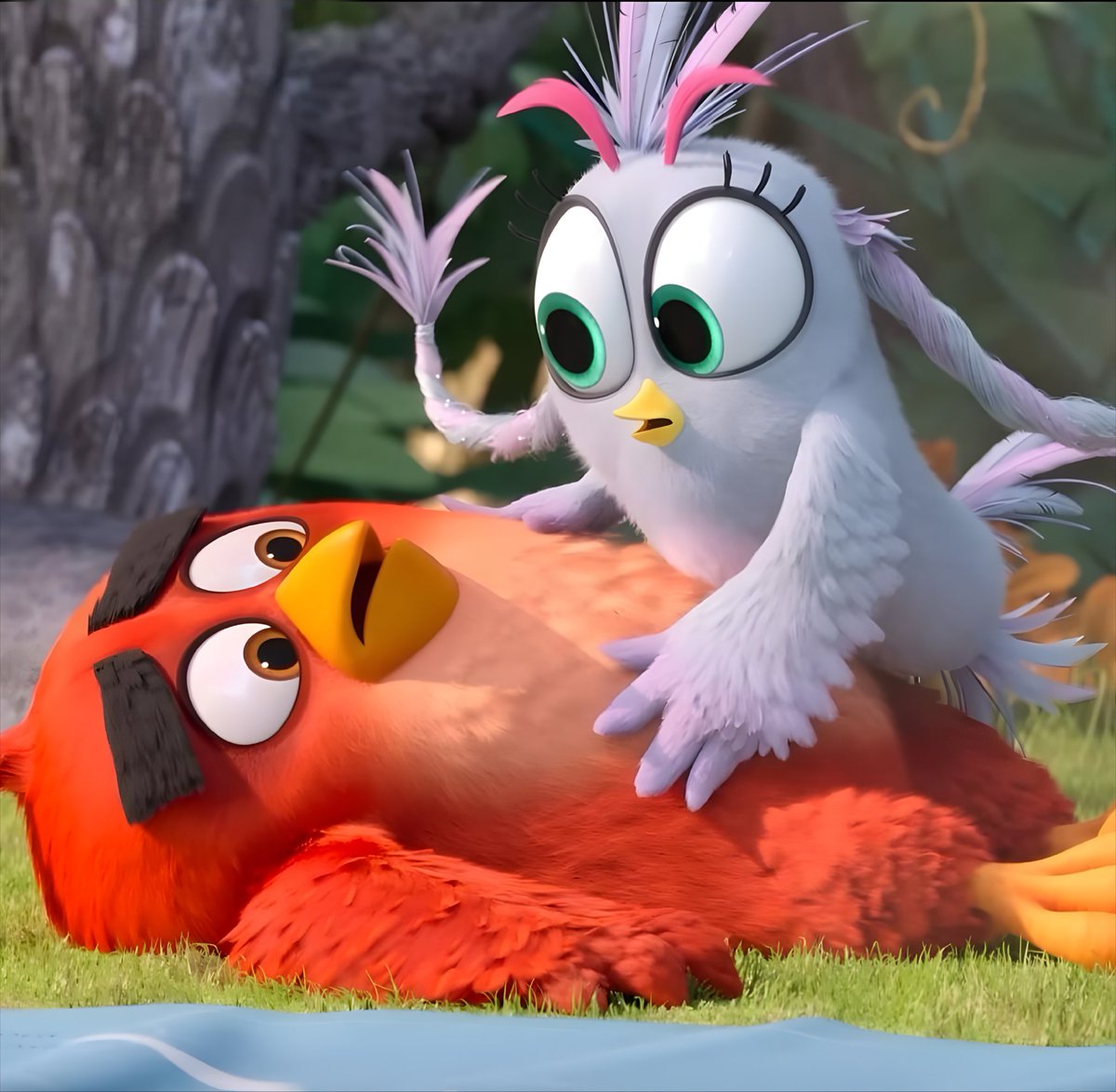 CartoonsOTMoon's tweet photo. Un cuadro de la boda de Red y Silver aparece en el tráiler de Angry Birds 3 https://t.co/hROeD4Xtv2