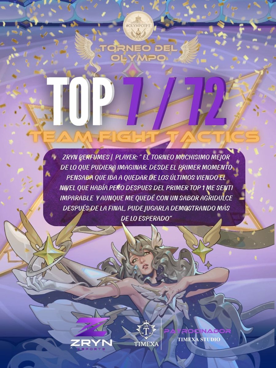 ZRYNesports's tweet photo. ¡TOP 7 PARA @H_de_normal!

Aunque nos comenta que se quedó con "un sabor agridulce" por la final, es en estos momentos cuando se tiene que apoyar ¡Sea el resultado que sea! ¡Nosotros estamos muy orgullosos con el desempeño de hoy! 

🏆| #OlympoTFT 
🟣 #WeAreZryn https://t.co/jUWFoVkM7F