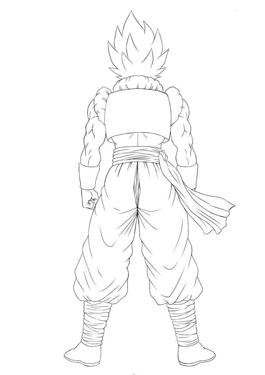 TintaErranteTro's tweet photo. outlining the drawing,

#dragonball #manga #comic #Gogeta #art https://t.co/6m5EyK9j9F