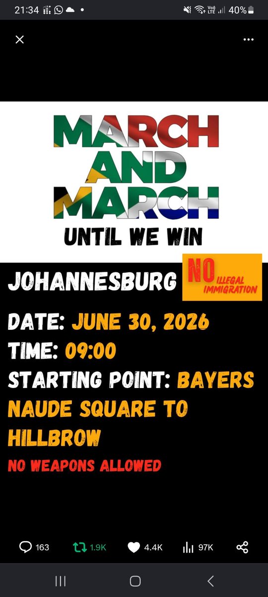Jusst_Cass's tweet photo. People of Johannesburg PLEASE show up in numbers. This right here is a fight for the future of this country 👏 https://t.co/7tyQjAgIOf