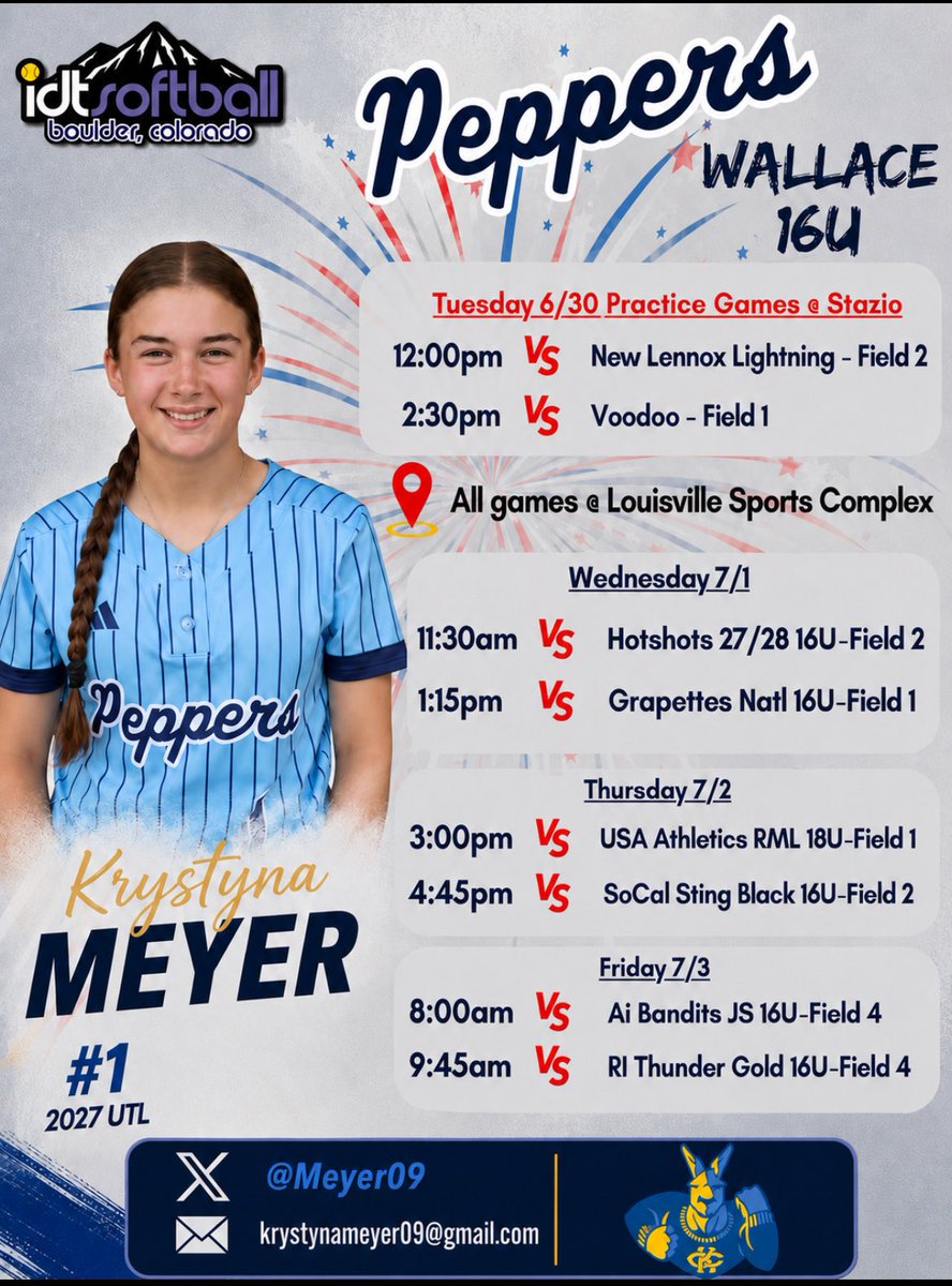 MeyerK09's tweet photo. IDT in CO this week! Excited to compete with my Pepps! 🥎 🏔️ #pepps #itsjustdifferent #rooup @triplecrownspts @Peppers_16U  @kcroossb @KStokes10 @CodyJBarham @Josie_Tofpi @kinsey_fiedler https://t.co/4CU72dJ3mq