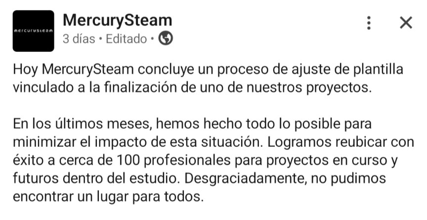 olideveloper's tweet photo. A mí este comunicado me parece hasta insultante.
Decir que esta industria funciona por obra y servicio en vez de decir que te has pegado un hostiazo con tu último lanzamiento y has tenido que despedir a un montón de gente.
Ve de cara, son personas que van a la calle. https://t.co/ALnwVPr0Iz