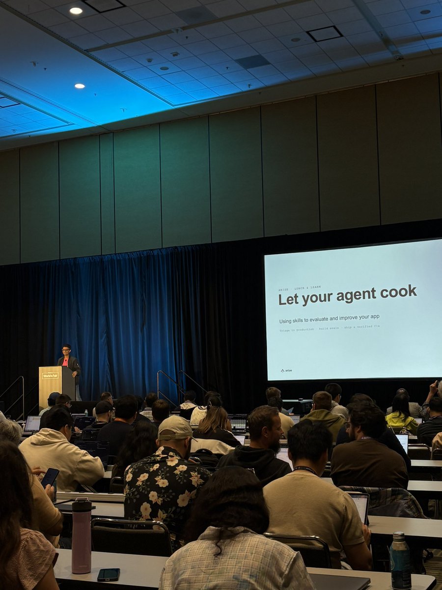 arizeai's tweet photo. Let your agents cook! 

Our solutions architect Ankur @Anky488 is walking through how to get evals up and running in minutes with Arize skills. https://t.co/DO6WQnxlBB