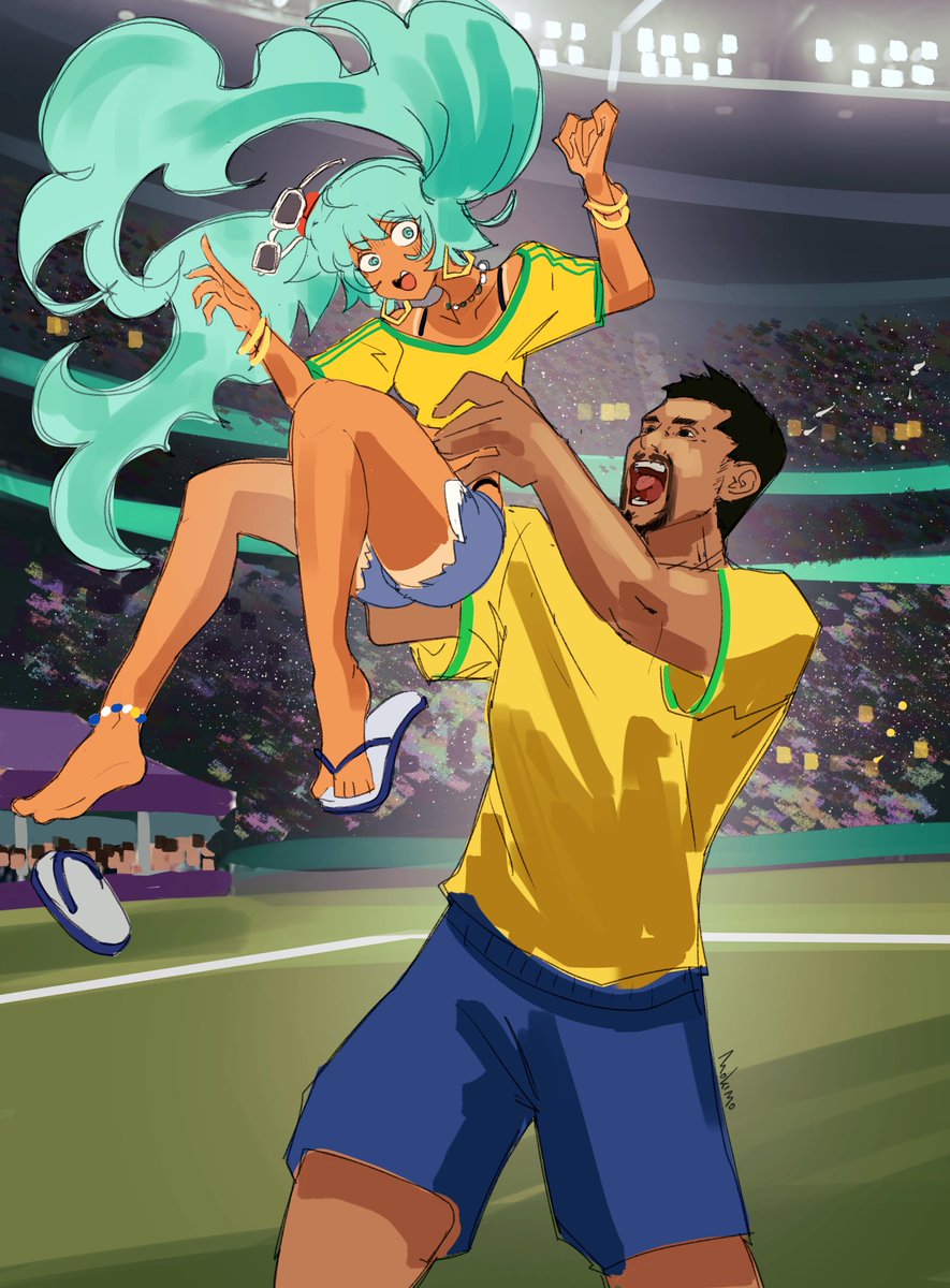 Just_Mokimo's tweet photo. AEEEEEE GANHAMOS A HATSUNE MIKU, VAI BRAZIL https://t.co/zrjcNnZBqf
