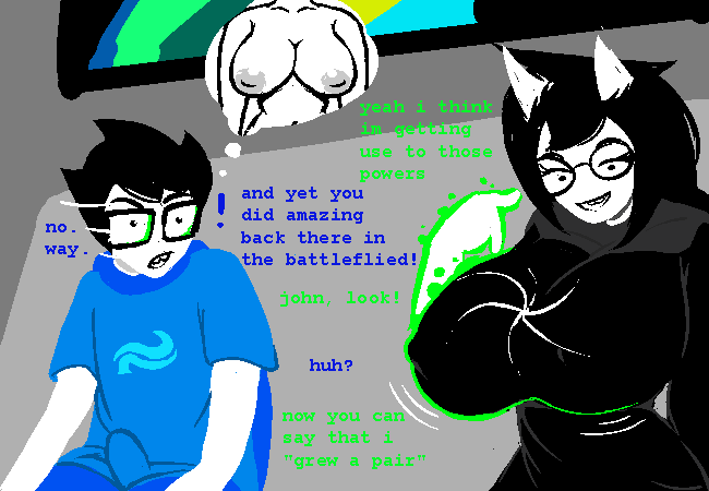 AndroVelva's tweet photo. siblings spending some quality time together
#homestuck #homesmut #johnegbert #jadeharley https://t.co/ufQcYMDJoj