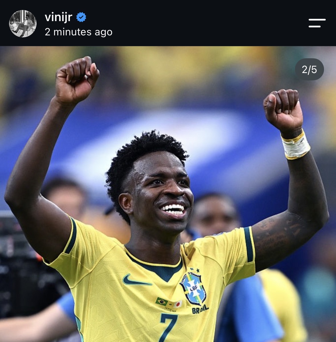 Madrid_Connect's tweet photo. 🚨 Vinícius Jr. sur Instagram : « Nous sommes en vie et nous en voulons plus. C’est pour le Brésil ! » 🇧🇷 https://t.co/16SSRPW3h2