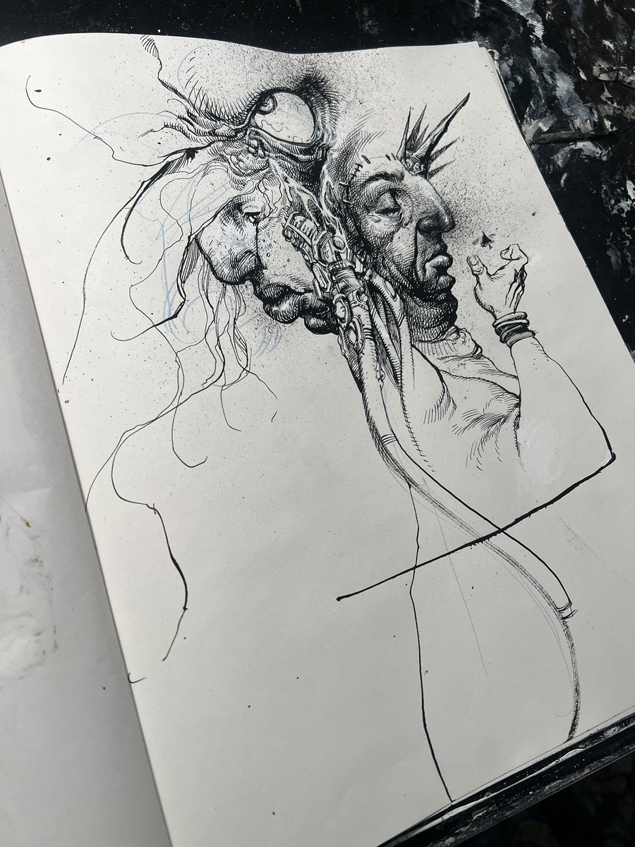 WAYSHAK's tweet photo. What I came up with the other night while chatting it up with @GrisGrimly &amp; Eric Talbot on SKETCHBOOK LIVESTREAM.

Gris was a great guest and it was a blast doing the show.

Shout out to everyone that checked out the show.  Thnx!

https://t.co/rDUyhL3OQr https://t.co/UqxsB9mEir