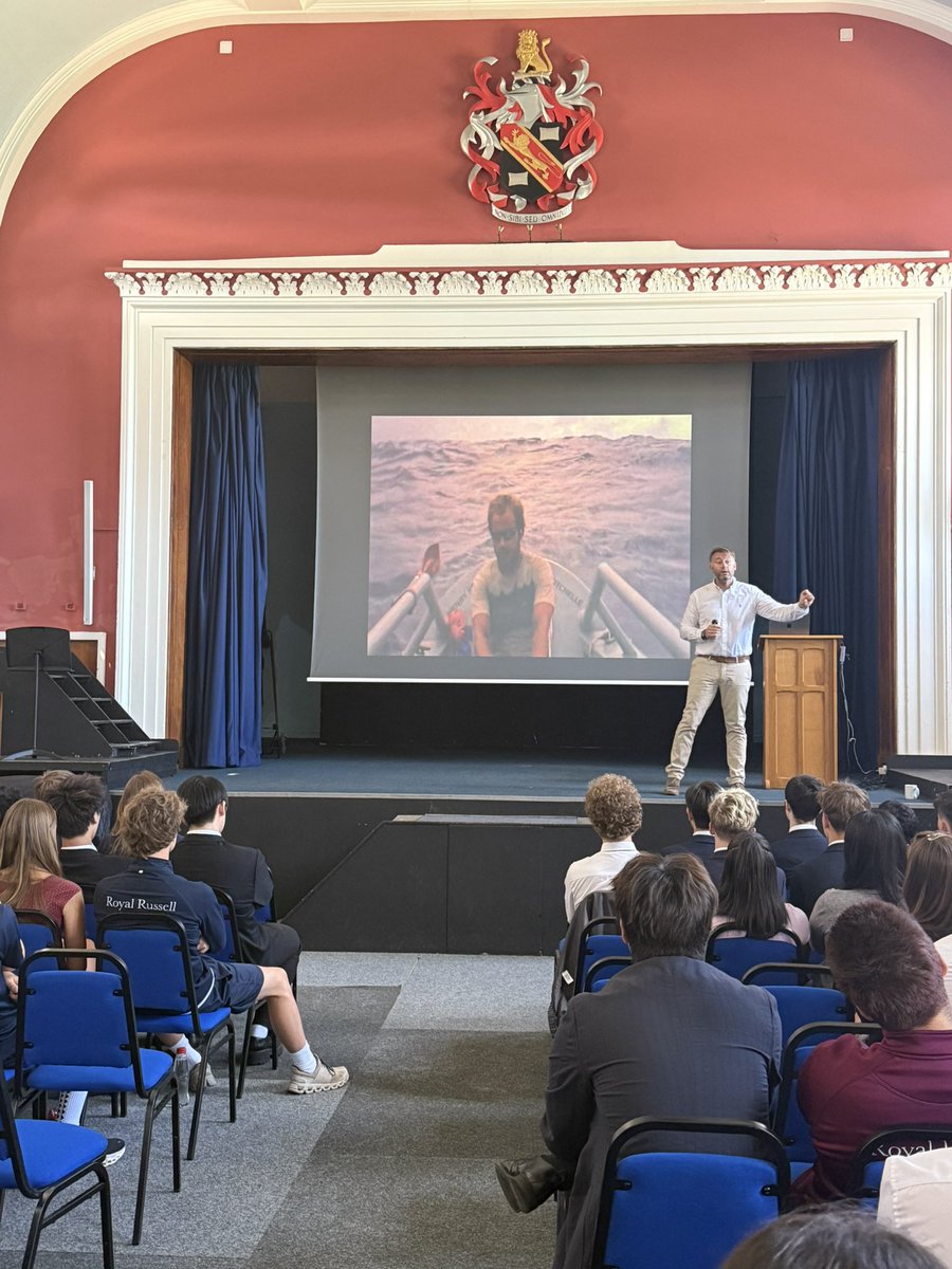 CaptainKetch's tweet photo. It was an absolute pleasure to speak at Royal Russell School in #croydon today. Sharing stories of fun, adventure and life lessons #speaker #learning #motivation https://t.co/dfJtIZj9Au