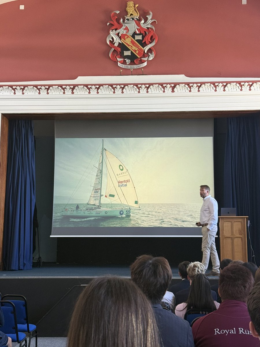 CaptainKetch's tweet photo. It was an absolute pleasure to speak at Royal Russell School in #croydon today. Sharing stories of fun, adventure and life lessons #speaker #learning #motivation https://t.co/dfJtIZj9Au