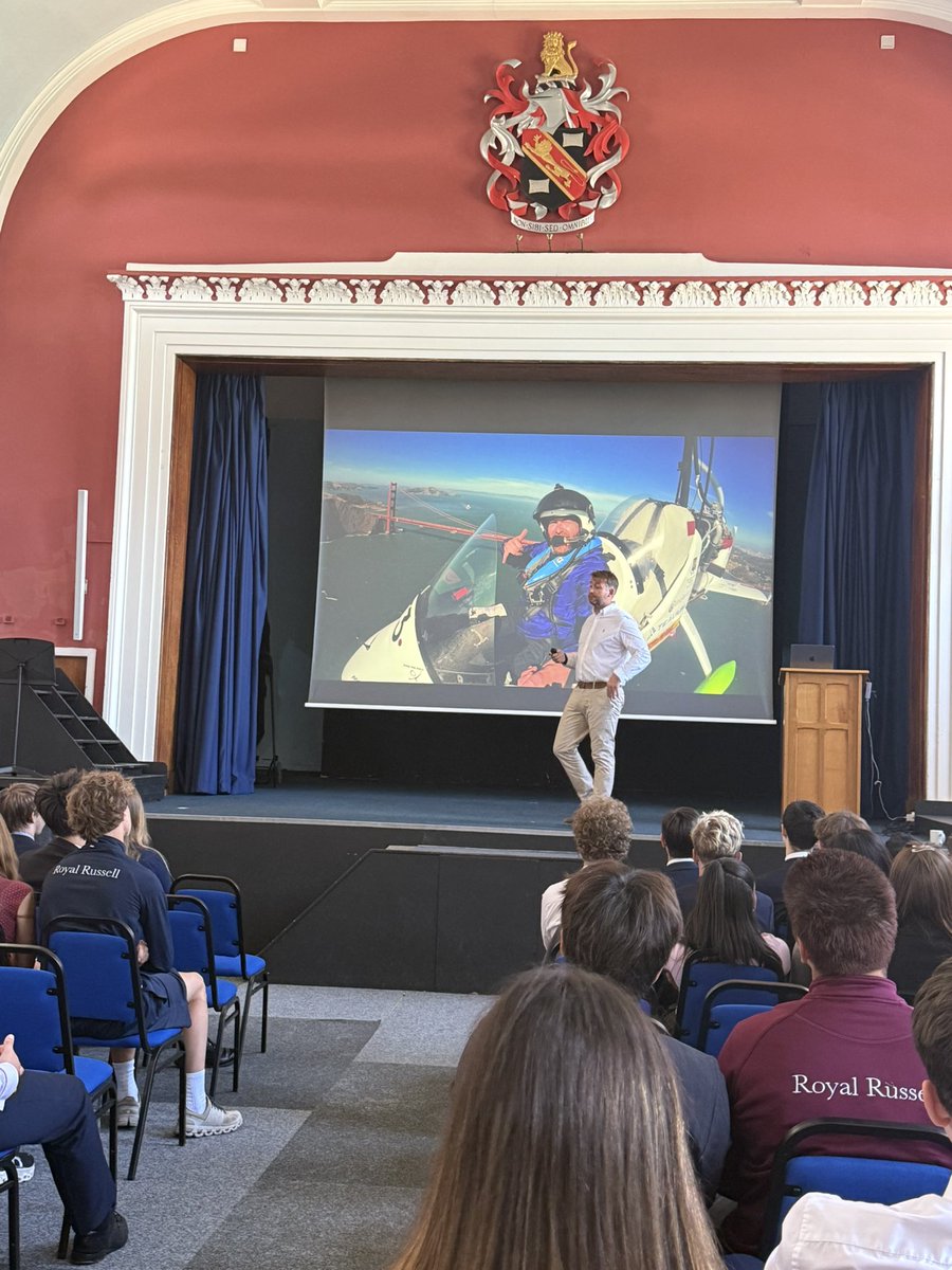 CaptainKetch's tweet photo. It was an absolute pleasure to speak at Royal Russell School in #croydon today. Sharing stories of fun, adventure and life lessons #speaker #learning #motivation https://t.co/dfJtIZj9Au