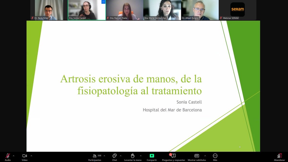 MskSerme's tweet photo. 📚 Hoy se ha celebrado la 8ª y última sesión del curso de webinars SERME 2025/2026, dedicada a la artrosis erosiva de manos.
Gracias a la Dra. Sonia Castell, al Dr. Albert Solano y a la Dra. María Teresa Veintemillas y a todos los asistentes por acompañarnos durante esta edición https://t.co/NueI7Y6MXF