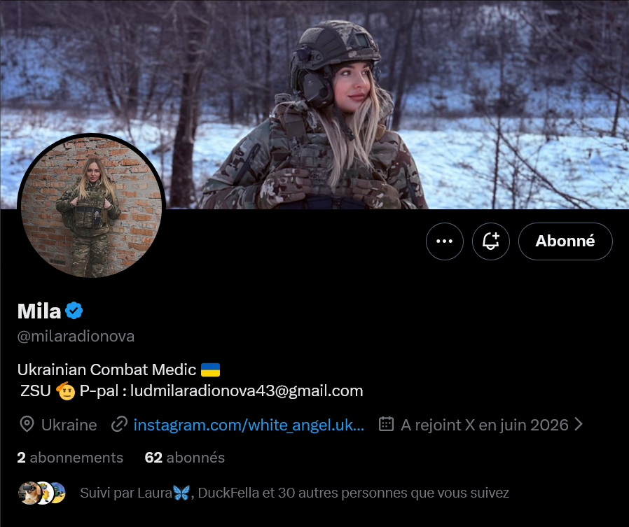 Baguette7th's tweet photo. #NAFO #Fellas, can we boost @milaradionova?

Thank you 🫡🇺🇦💙💛

#NAFO
#WeAreNAFO
#NAFOExpansionIsNonNegotiable https://t.co/36zzO8zQzR