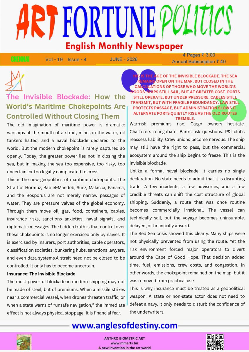 Anthrobiometry's tweet photo. June 2026 Edition Art Fortune Politics #ukprimeminister #DubaiProperty https://t.co/hm2d0w5UFz