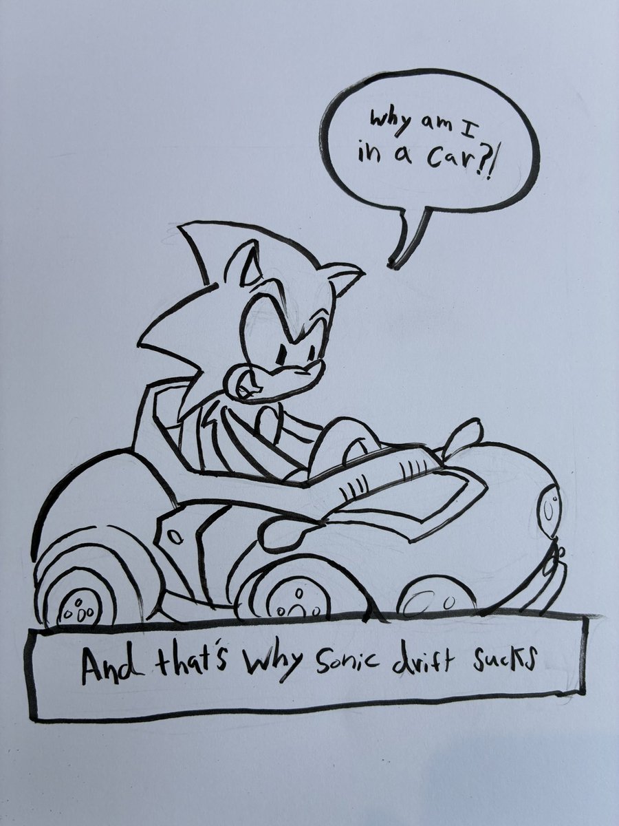RubyFlash15's tweet photo. I got reminded of an old sonic short when seeing the new classic sonic car design. If you know you know.

#sonic #classicsonic @Sonic_Paradox https://t.co/dlRue1D1S8