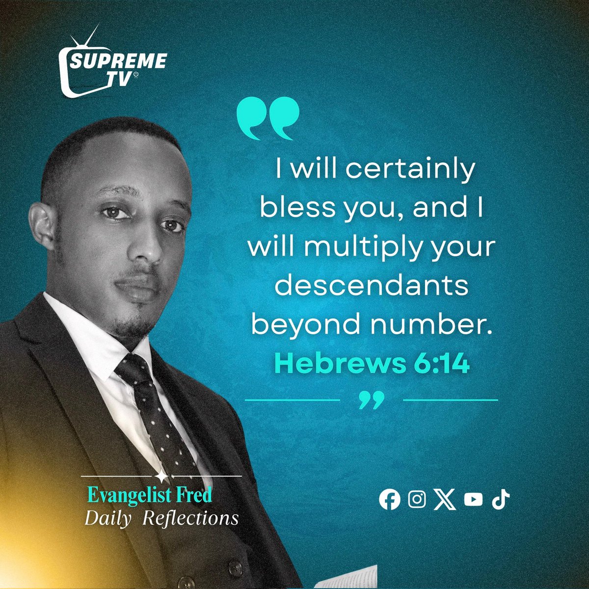 fred_evangelist's tweet photo. _“God’s word is backed by an oath. He wants to increase you: spiritually, in fruit, in influence, in legacy. It’s not just survival, it’s multiplication.”_
#LETSPRAY
_Father, thank You for the unchangeable promise in Christ. Strengthen us to believe you. https://t.co/6Thi3CCCOc
