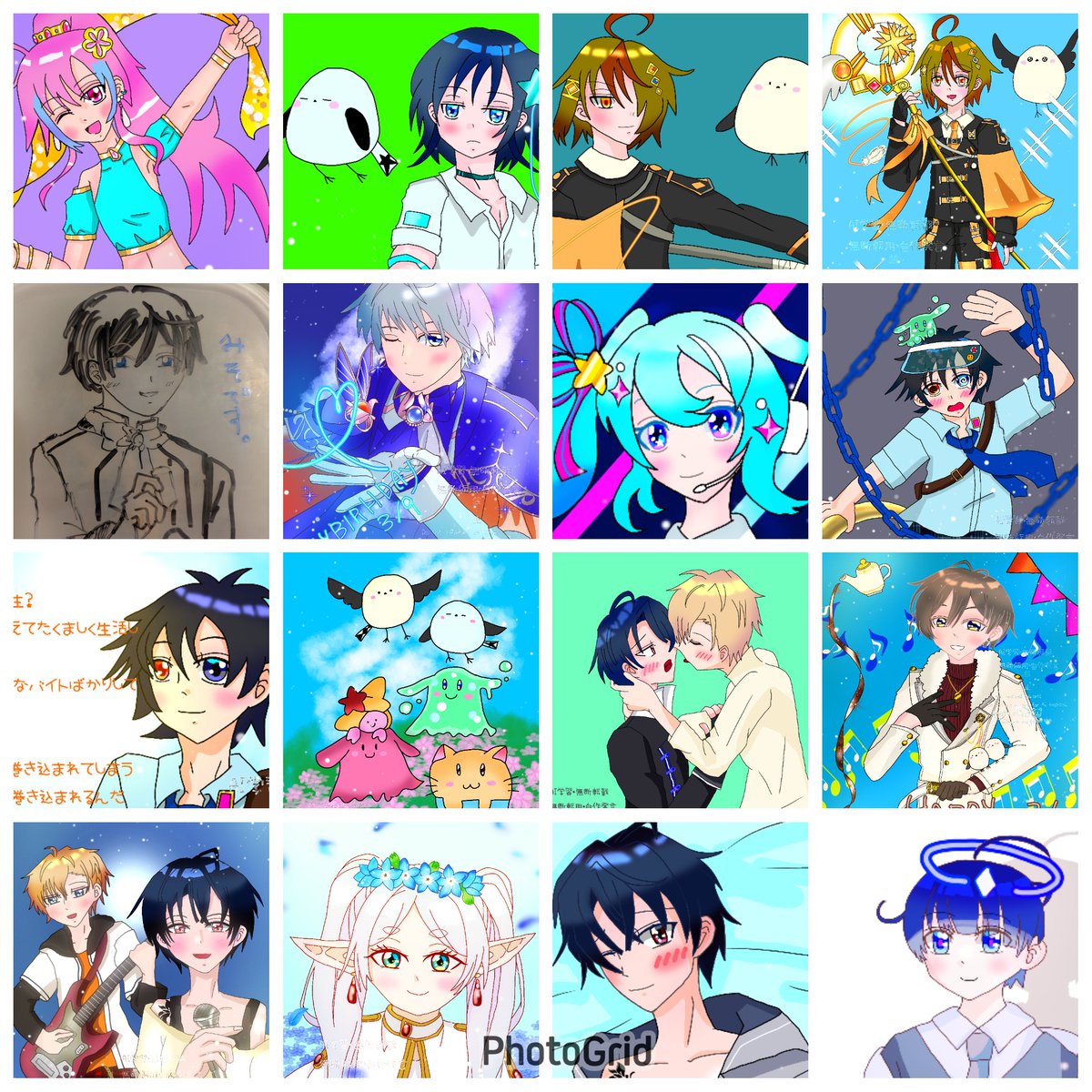 maykumagameaka's tweet photo. #2026年上半期に描いた絵を晒そう
落書き含む76枚＋塗り絵３枚＋雑アニメ3本
結構頑張った！！
オリキャラやうちのこさんも描かせていただきありがとうございました✨
素材は二枚借りました！！ https://t.co/Qmj4wSqF7o