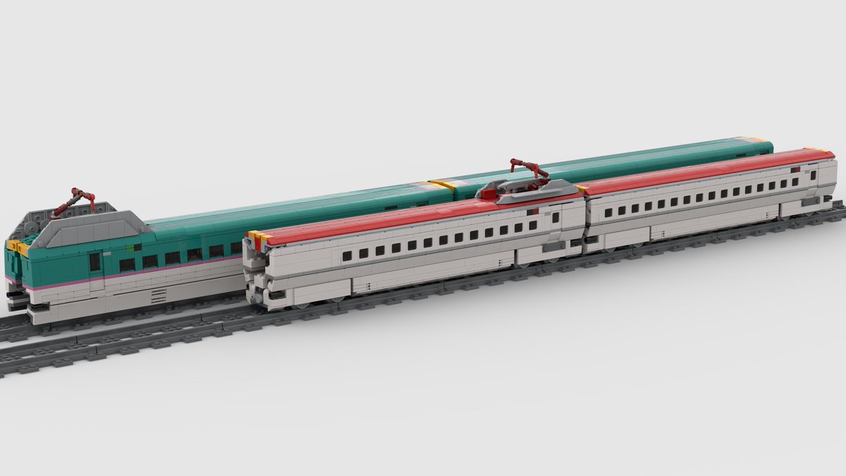 alex_thingy's tweet photo. Progress on the Shinkansen E5 and E6. I tried my best to get the right angles for the cars

#lego #legotrain #レゴトレイン #legomoc https://t.co/tBPAXERs7k