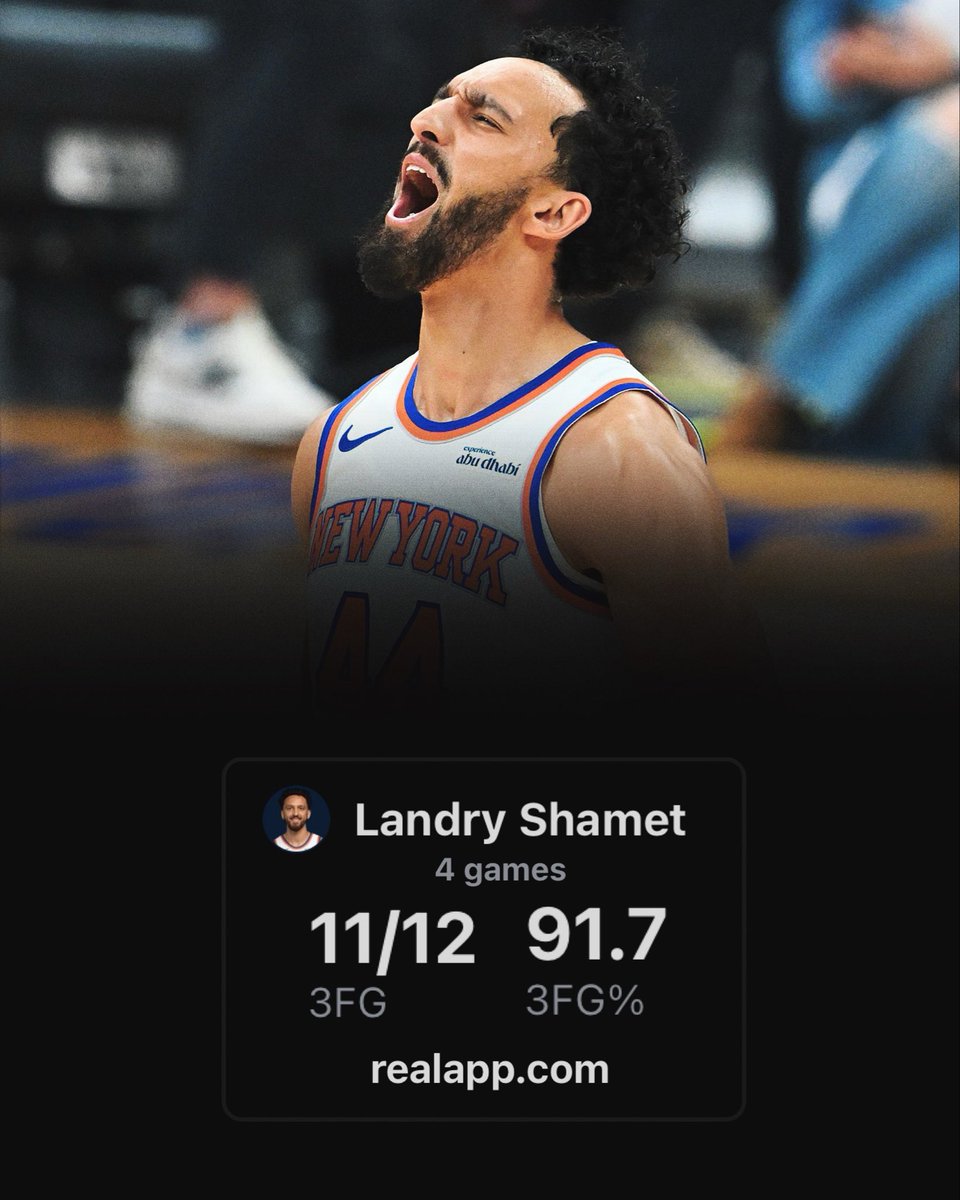 realapp's tweet photo. @ShamsCharania Never forget when he had the highest 3PT% in a single playoff series EVER 🤯 https://t.co/ySQbyMcrhu