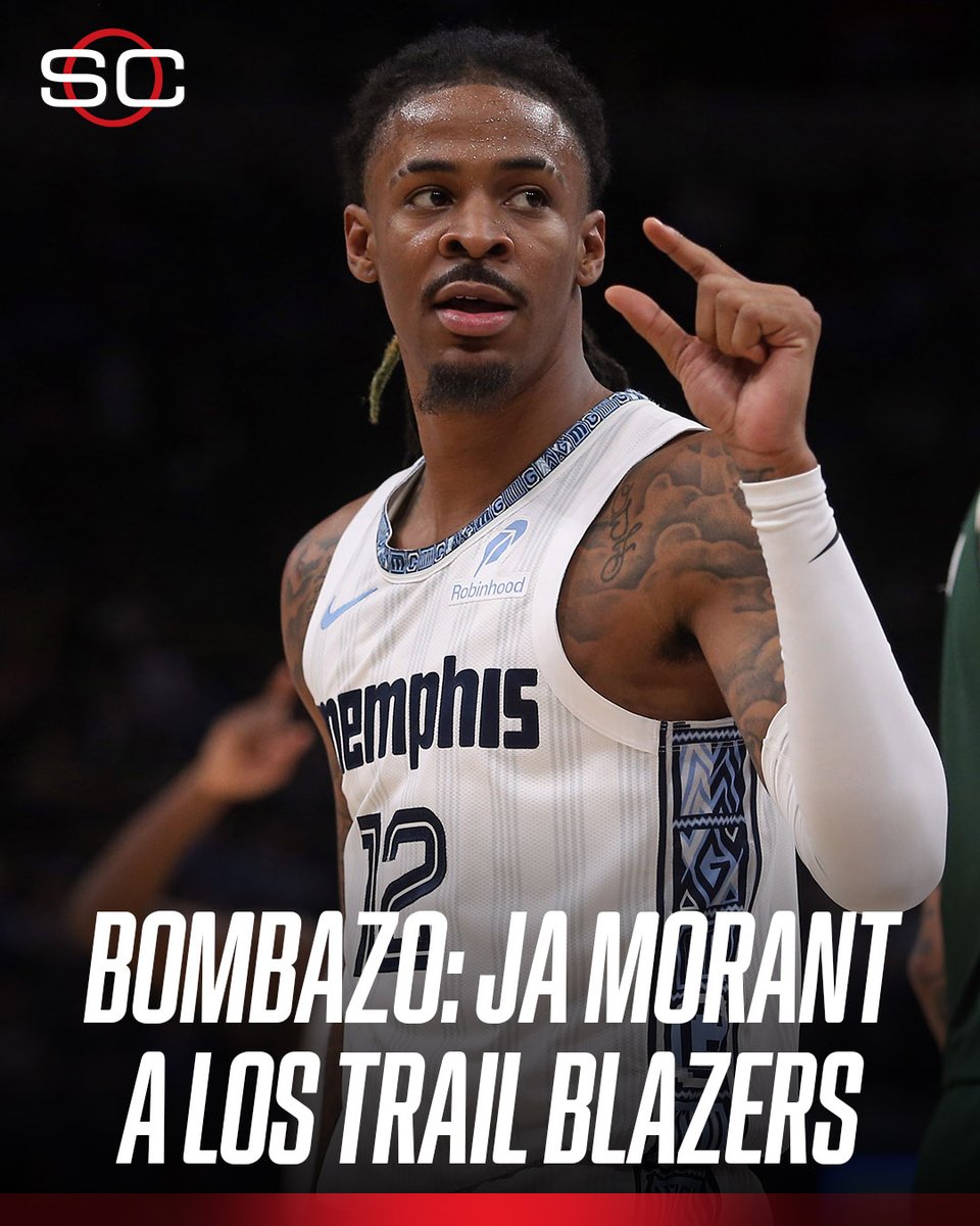 SC_ESPN's tweet photo. #AHORA - Ja Morant, dos veces parte del NBA All Star Game, fue traspasado de los Memphis Grizzlies a los Portland Trail Blazers... ¿Cómo le irá haciendo dupla con Damian Lillard?

ℹ️ @ShamsCharania https://t.co/R9ivDJdCPS